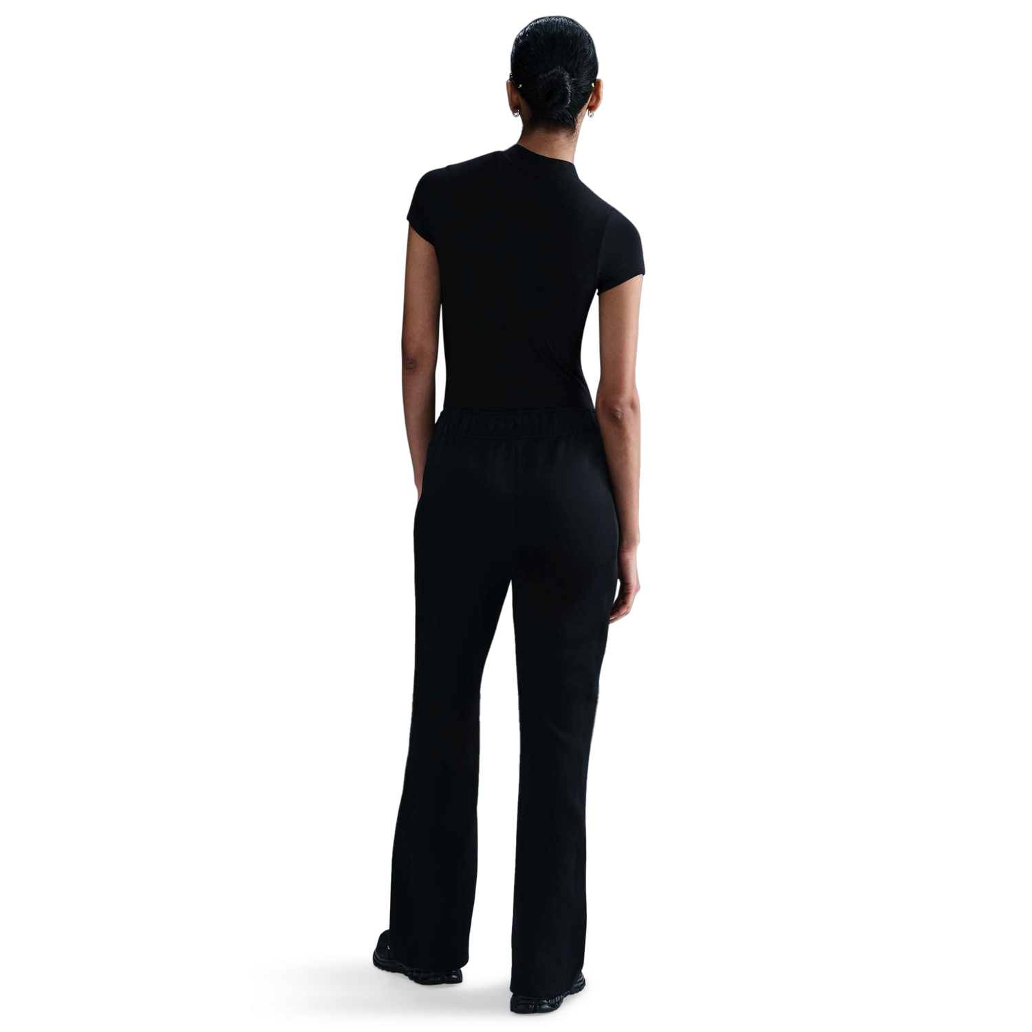 Nike NSW WR Mid Rise Poly Knit Pants - Women's - White/Black