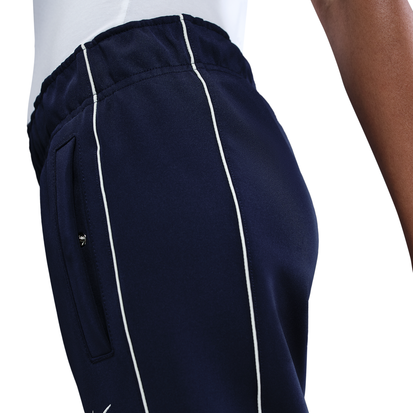 Nike NSW WR Mid Rise Poly Knit Pants - Women's - Sail/Sail/Midnight Navy