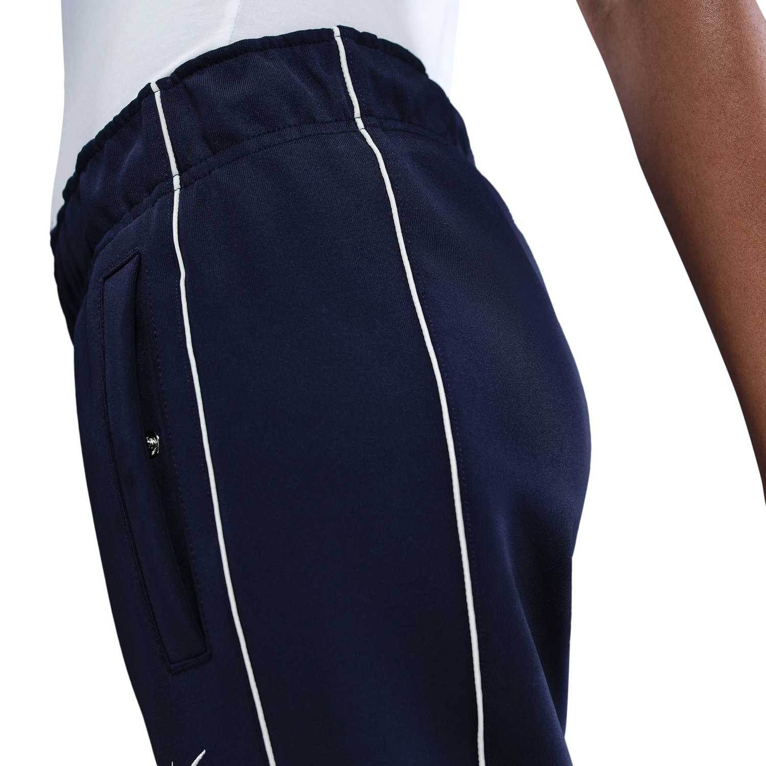 Nike NSW WR Mid Rise Poly Knit Pants - Women's - Sail/Sail/Midnight Navy