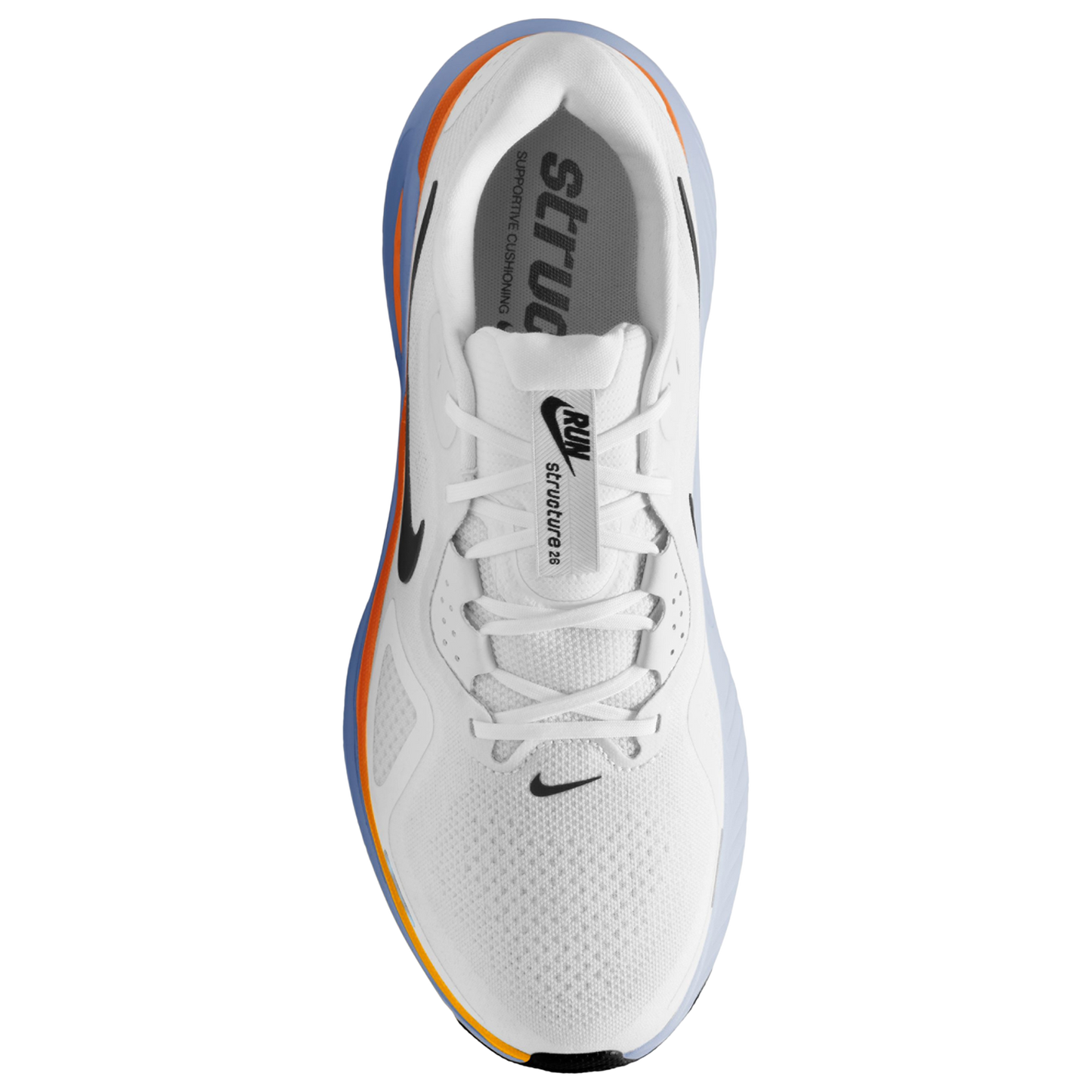 Nike Structure 26 - Men's - White/Black/Orange