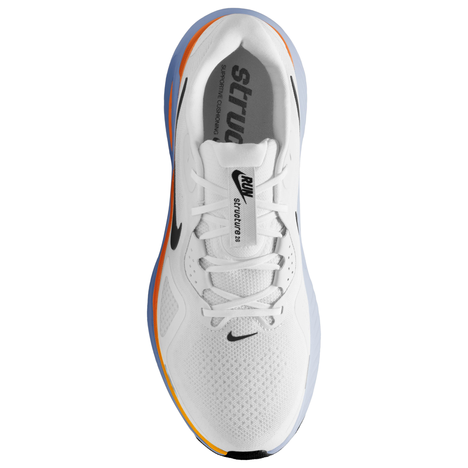 Nike Structure 26 - Men's - White/Black/Orange