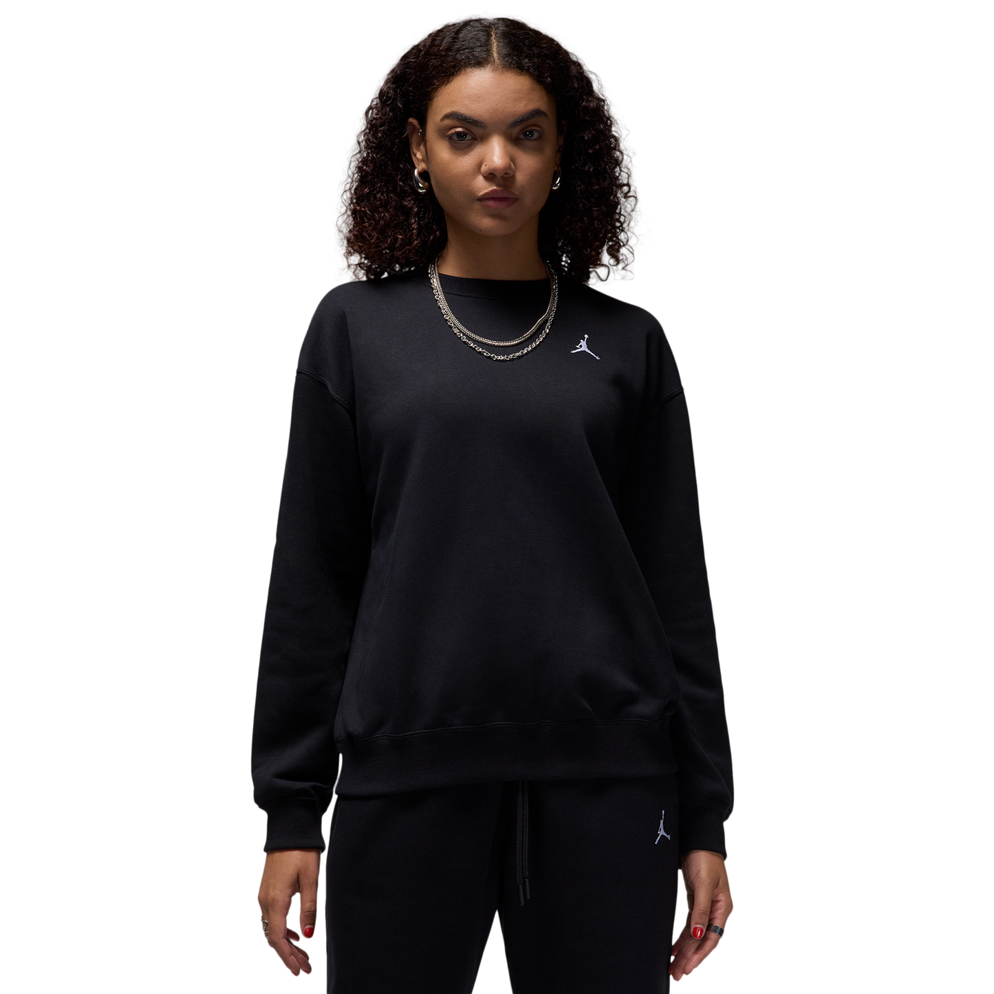 Jordan Brooklyn Fleece Flight Crew - Women's - White/Black