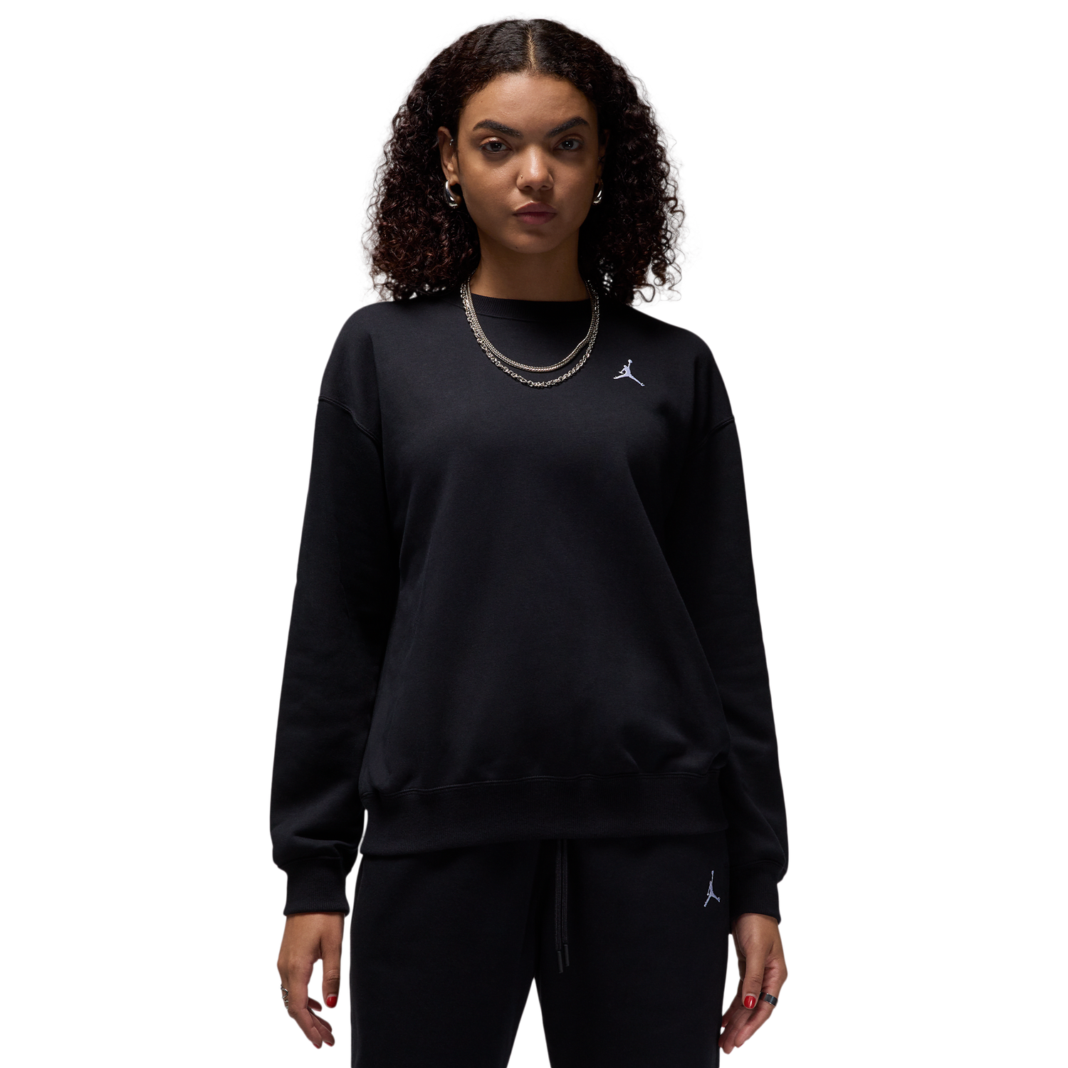 Jordan Brooklyn Fleece Flight Crew - Women's - White/Black