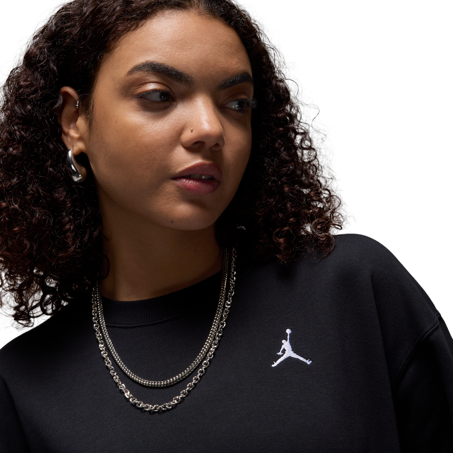 Jordan Brooklyn Fleece Flight Crew - Women's - White/Black