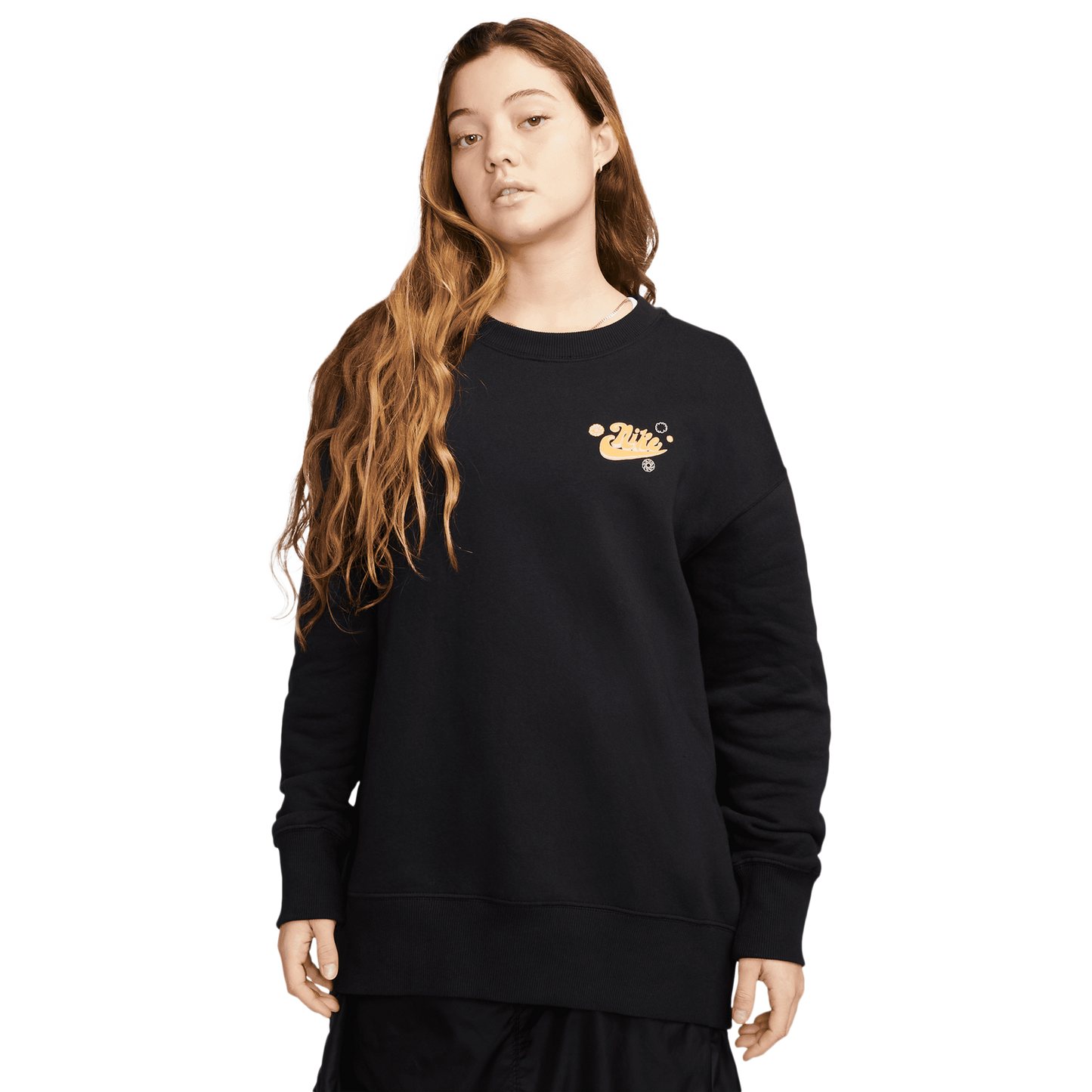 Nike NSW Phoenix Fleece OS Happy Crew - Women's - Black
