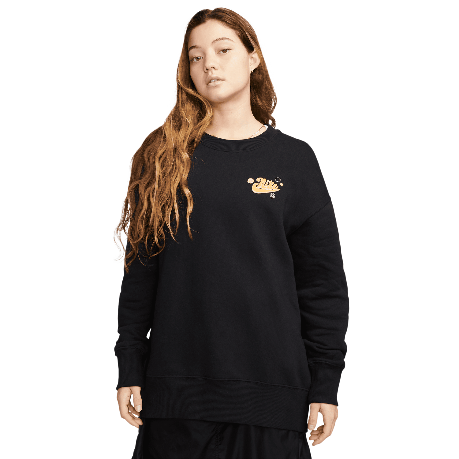 Nike NSW Phoenix Fleece OS Happy Crew - Women's - Black