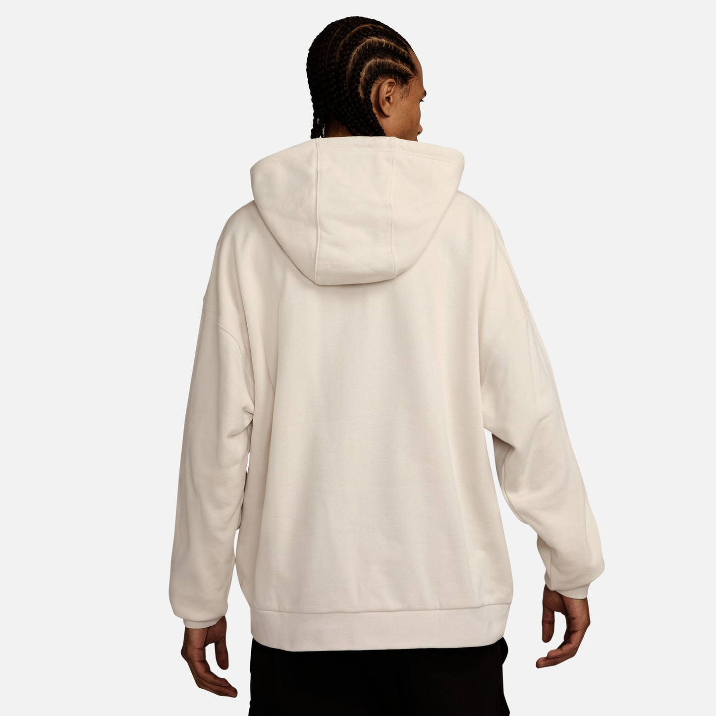 Nike Club FT Oversized Pullover Hoodie - Men's - White/Light Orewood Brown