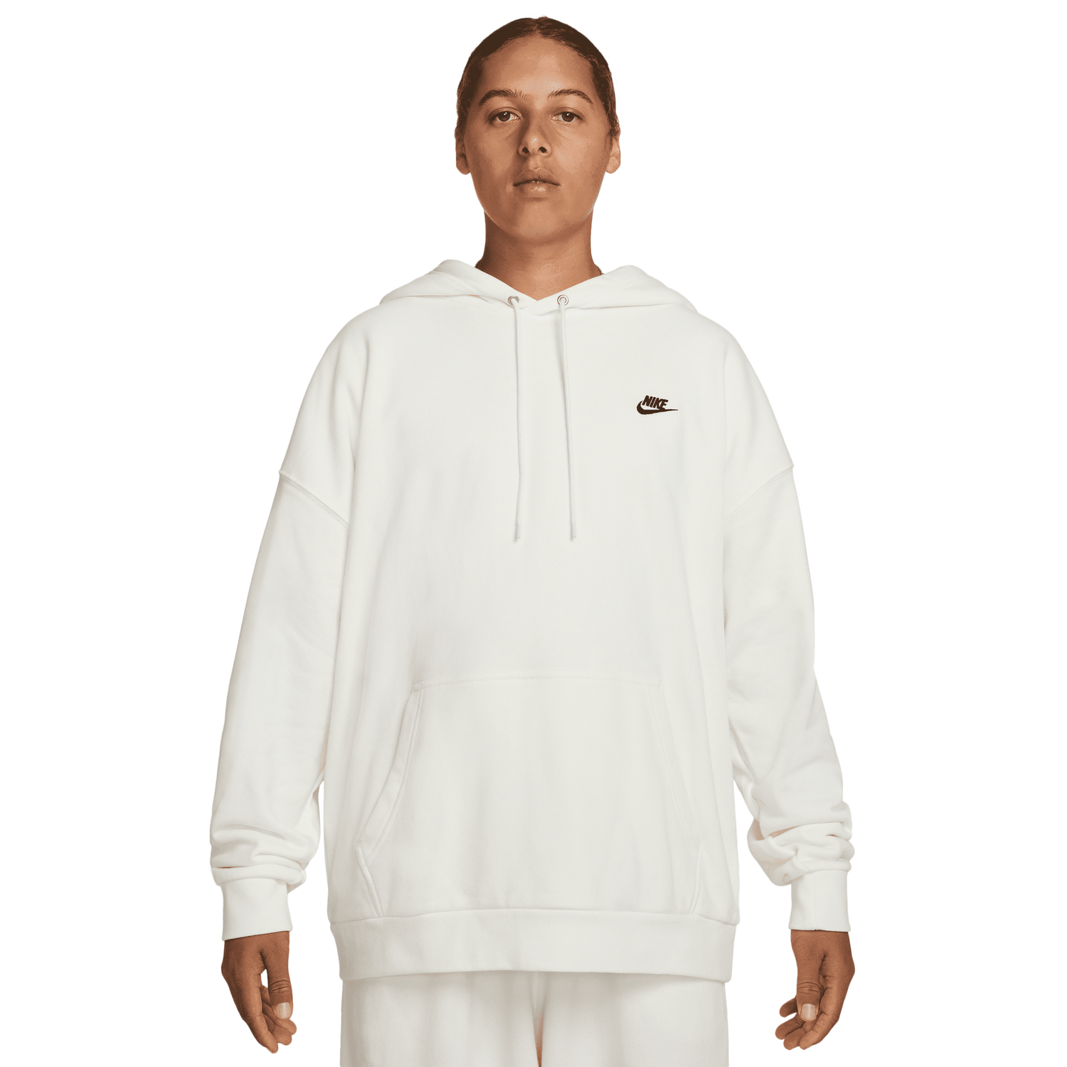 Nike Club FT Oversized Pullover Hoodie - Men's - Sail/Sail