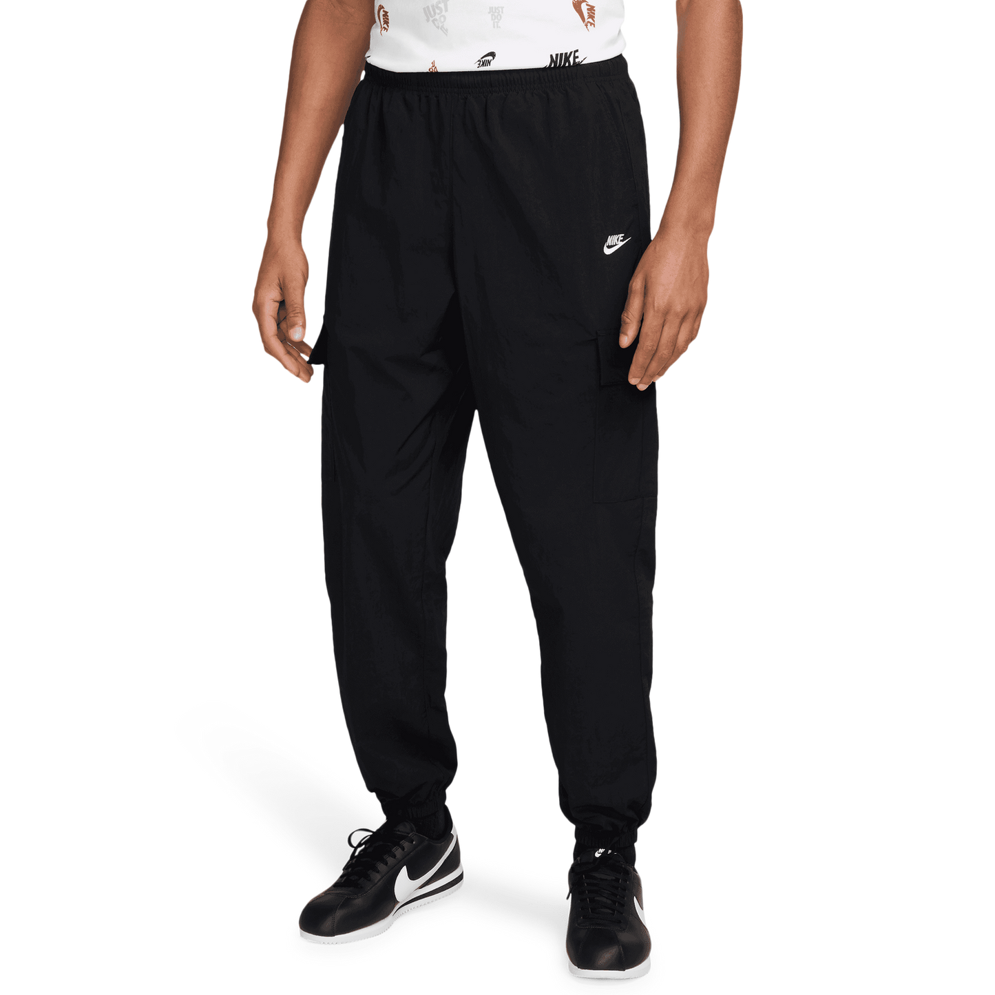 Nike Club Woven Cargo Pants - Men's - Black/White