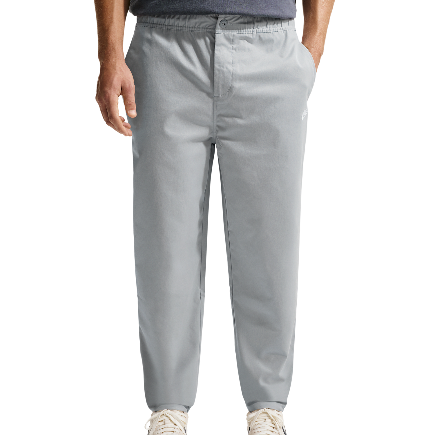 Nike Club Woven Tapered Pants - Men's - Lt Smoke Grey/White