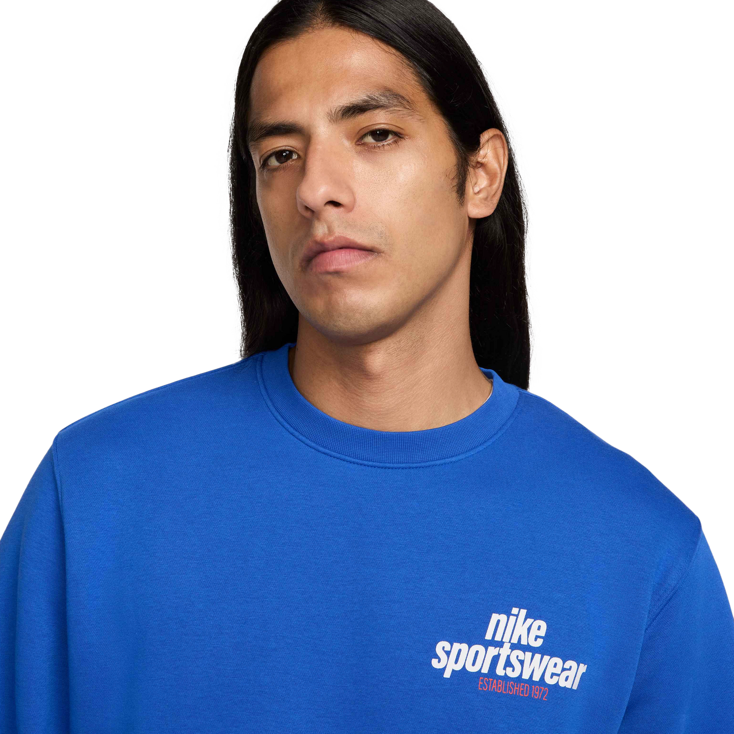 Nike NSW Club BB Crew GFX - Men's - Game Royal/White