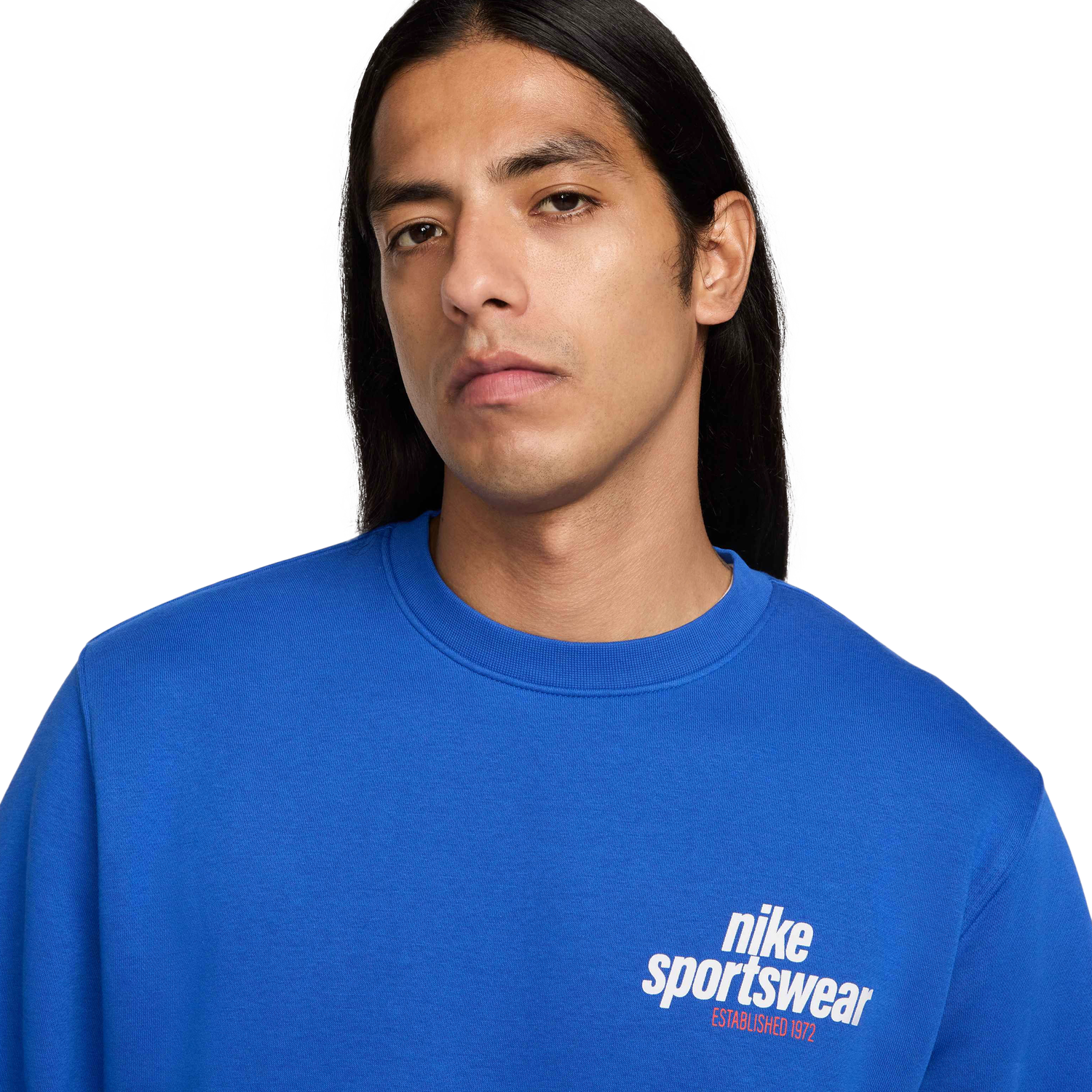 Nike NSW Club BB Crew GFX - Men's - Game Royal/White