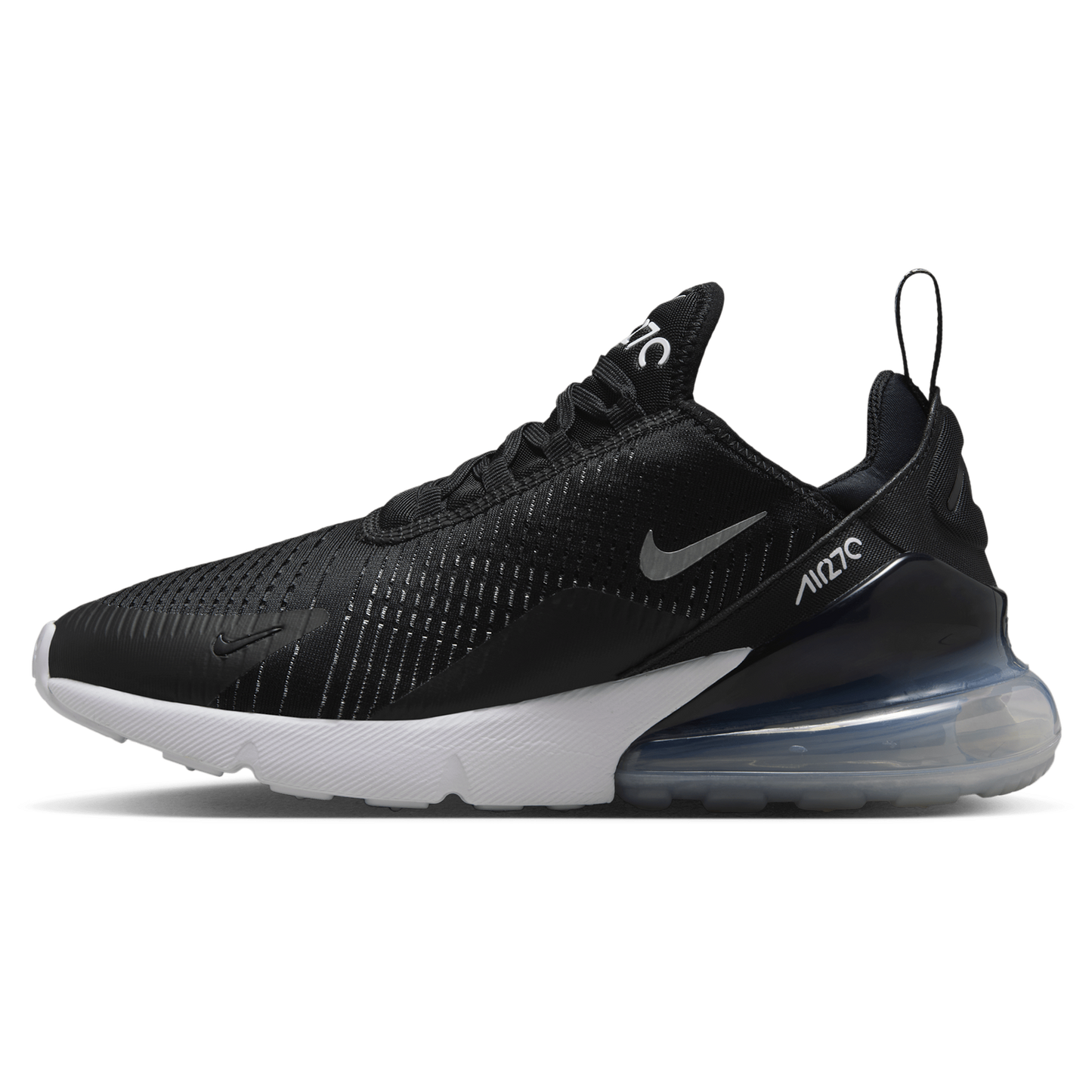 Nike Air Max 270 - Women's - Black/White/Mtlc Silver
