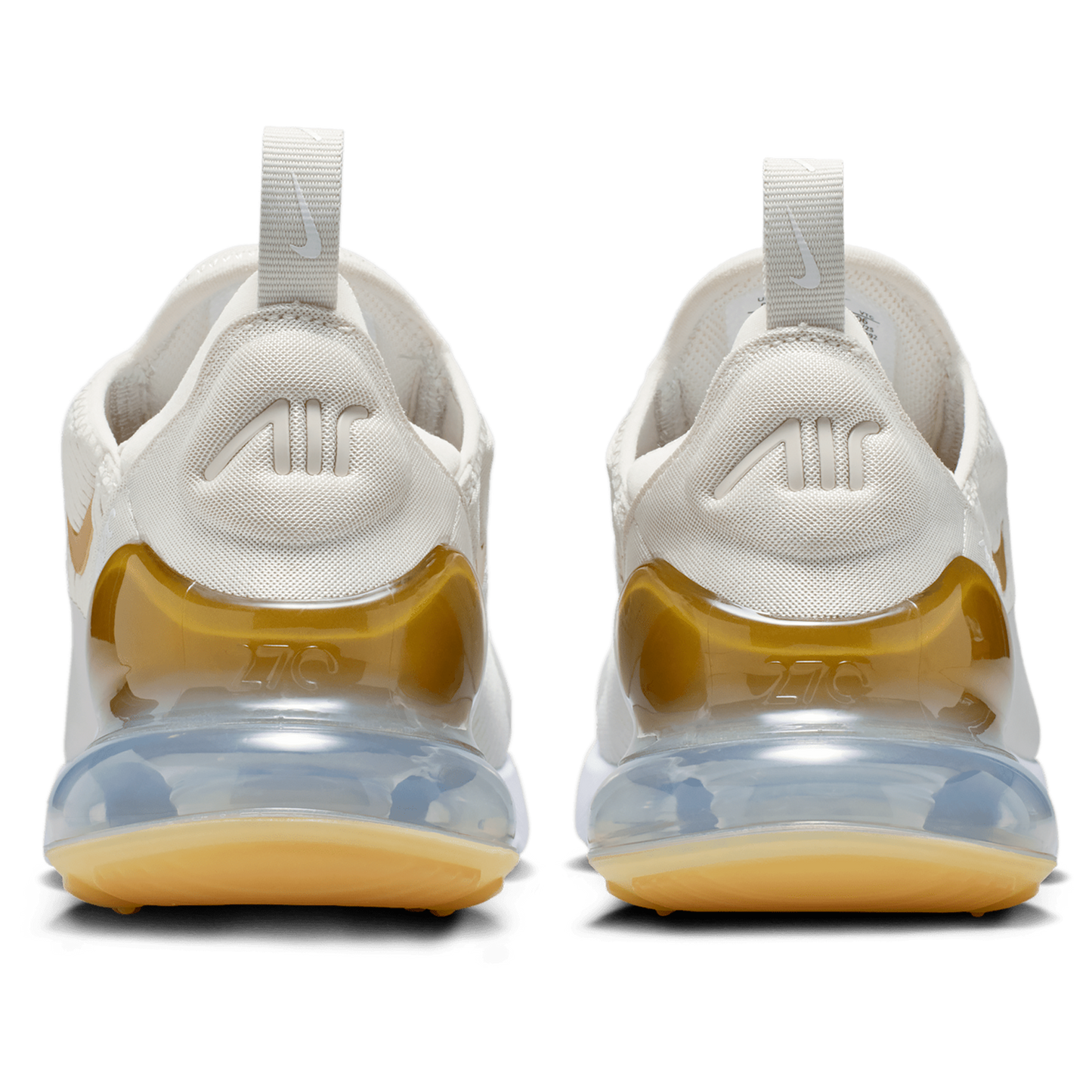 Nike Air Max 270 - Women's - White/Mtlc Gold/Lt Bone