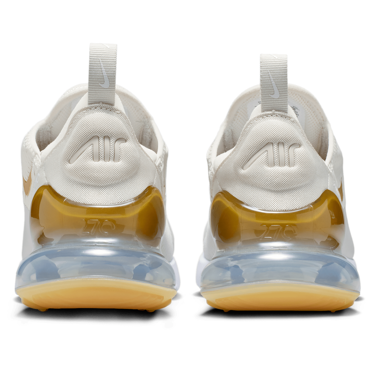 Nike Air Max 270 - Women's - White/Mtlc Gold/Lt Bone
