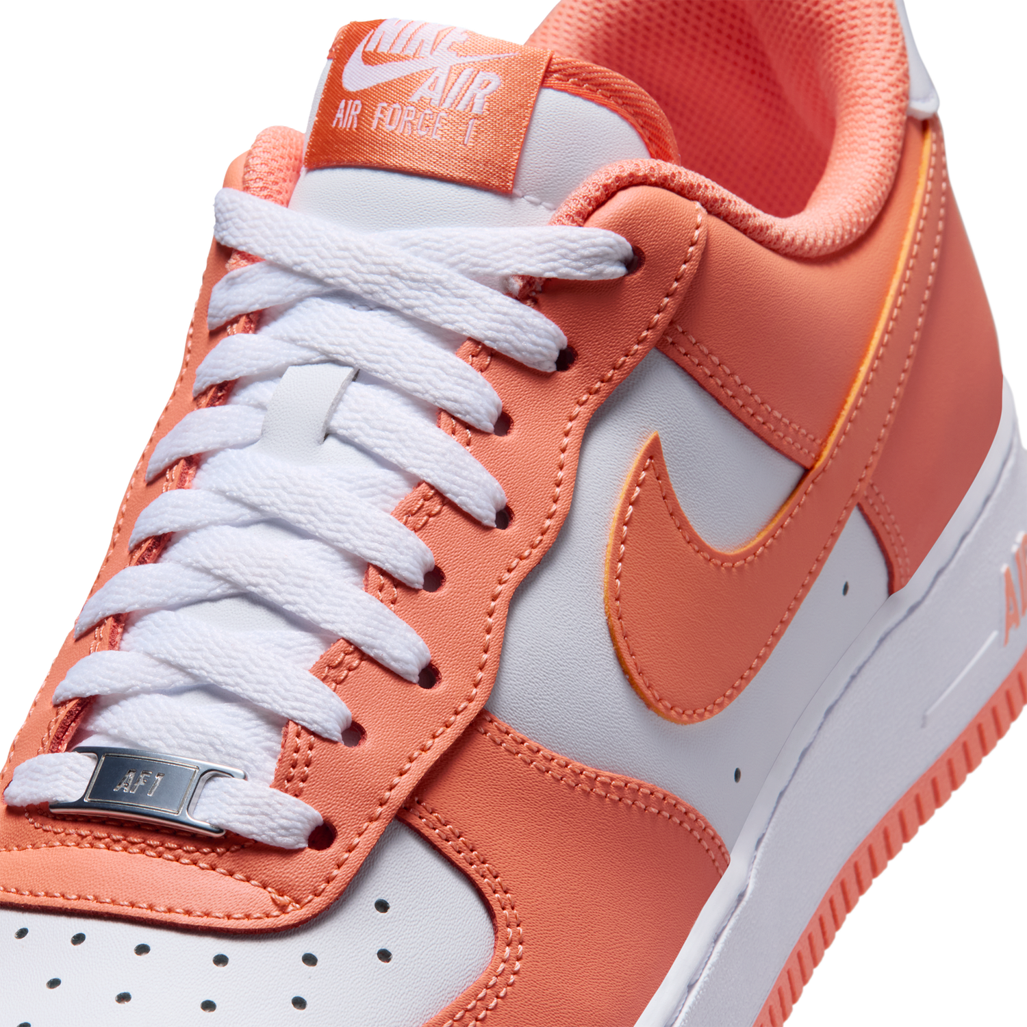 Nike Air Force 1 Low '07 - Men's - White/White/Orange Frost