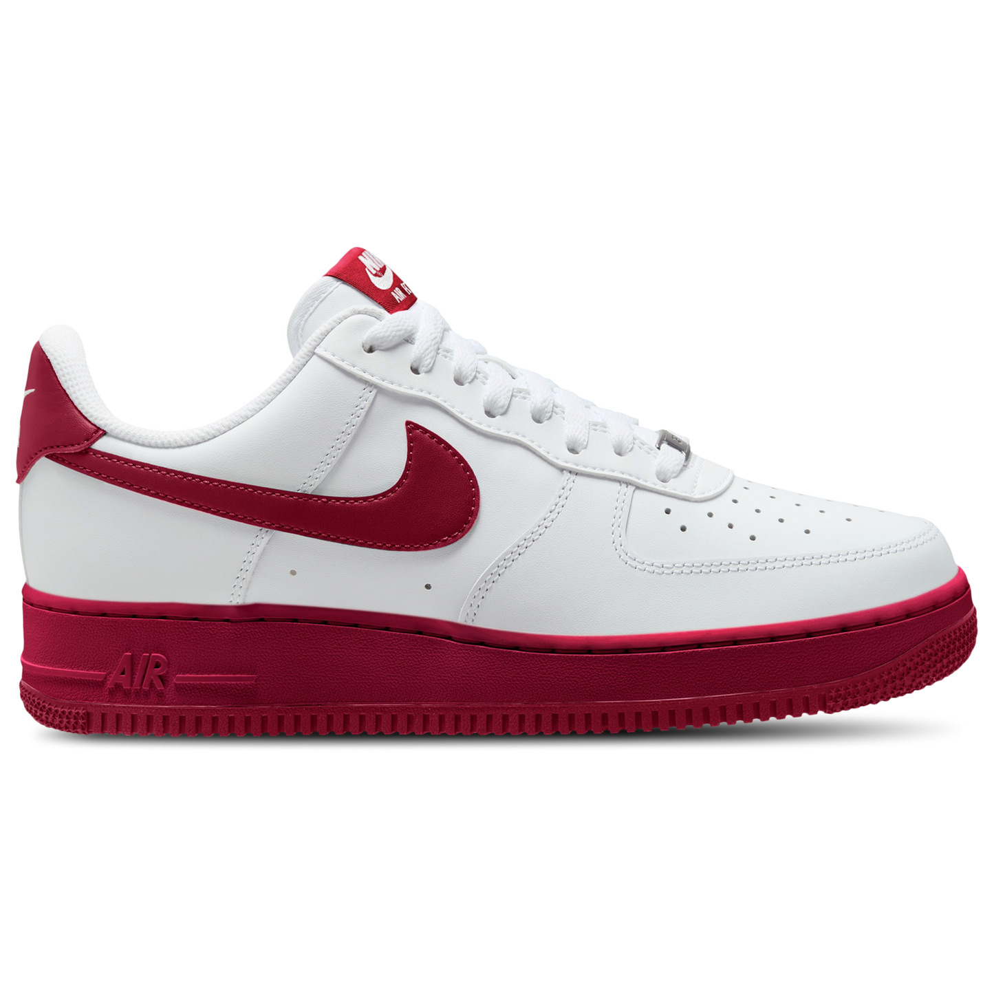 Nike Air Force 1 Low '07 - Men's - White/Mtlc Silver/Team Red