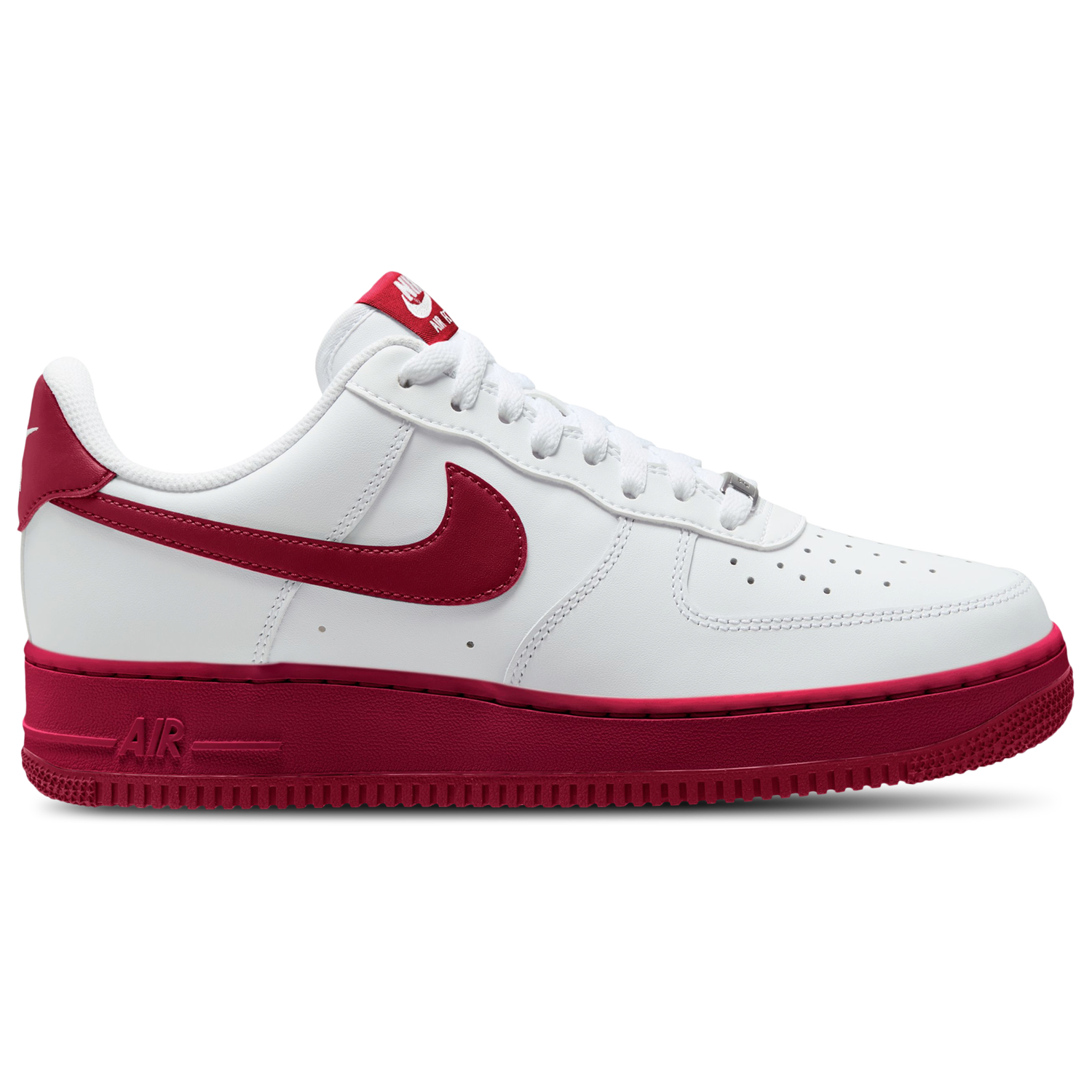 Nike Air Force 1 Low '07 - Men's - White/Mtlc Silver/Team Red