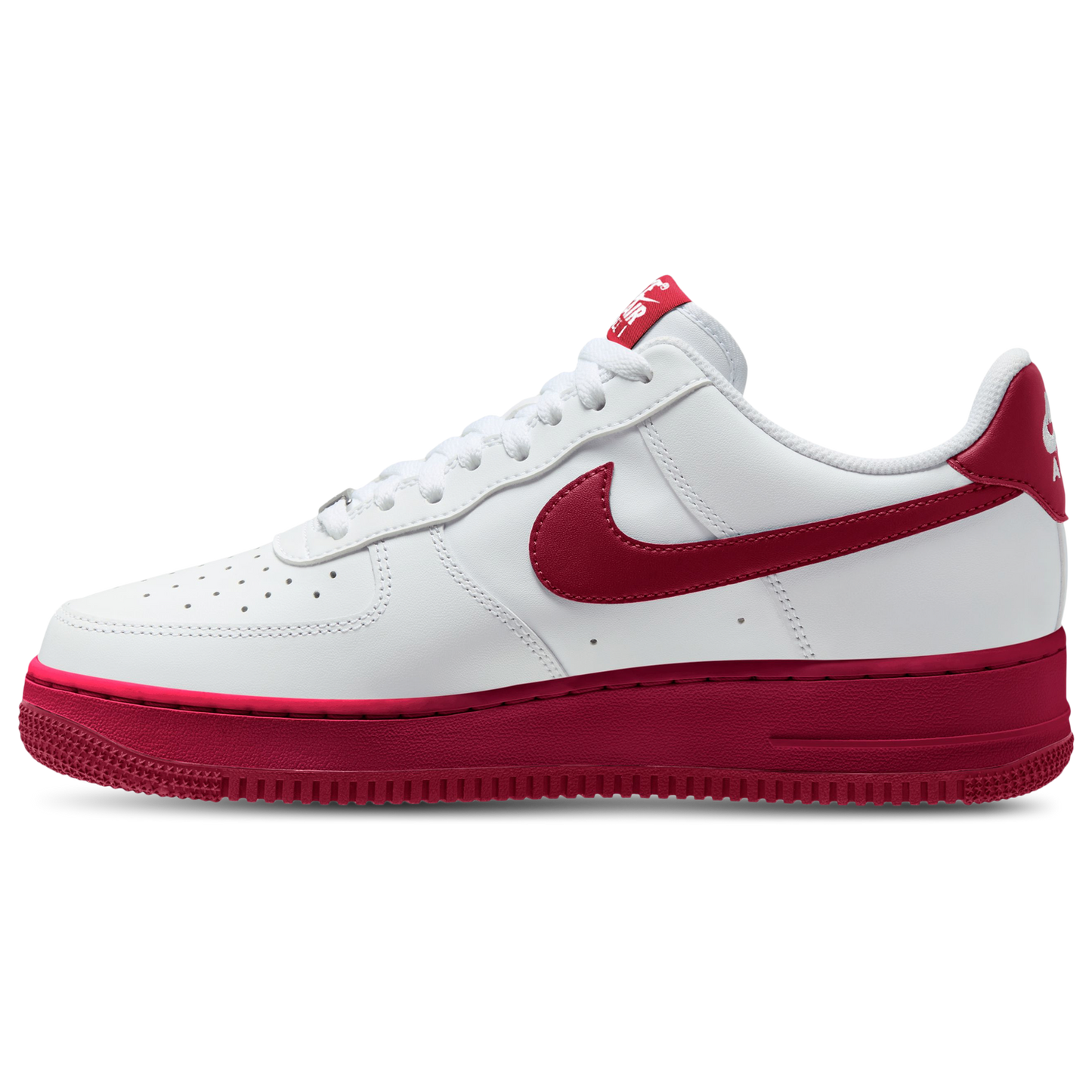 Nike Air Force 1 Low '07 - Men's - White/Mtlc Silver/Team Red