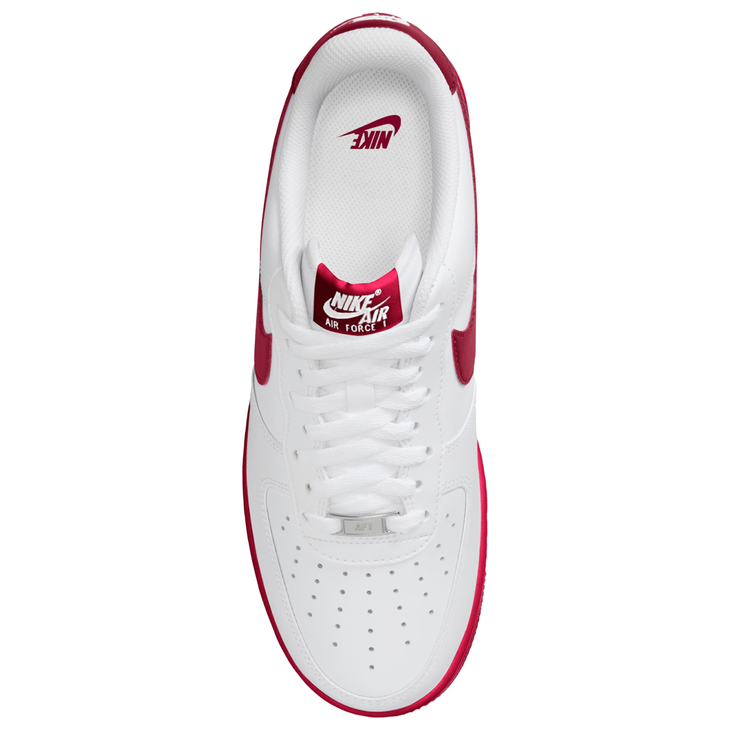 Nike Air Force 1 Low '07 - Men's - White/Mtlc Silver/Team Red