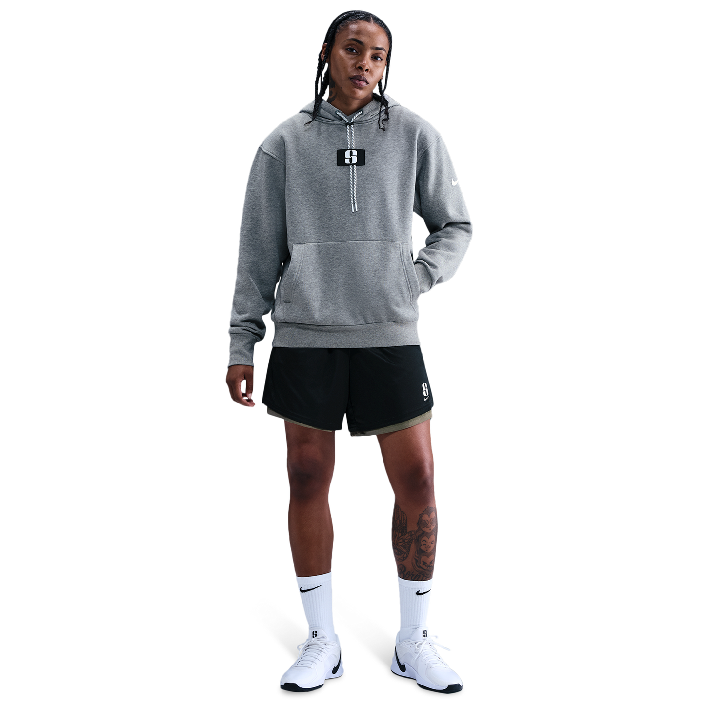 Nike Sabrina Hoodie - Women's - Carbon Heather/Black