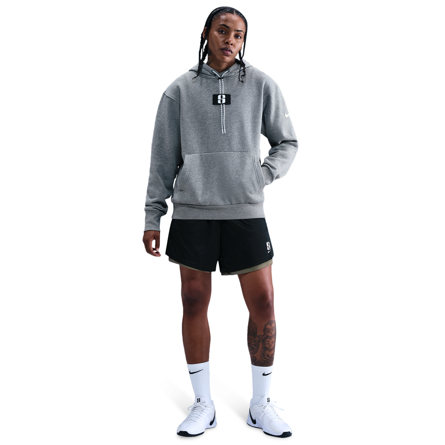Nike Sabrina Hoodie - Women's - Carbon Heather/Black