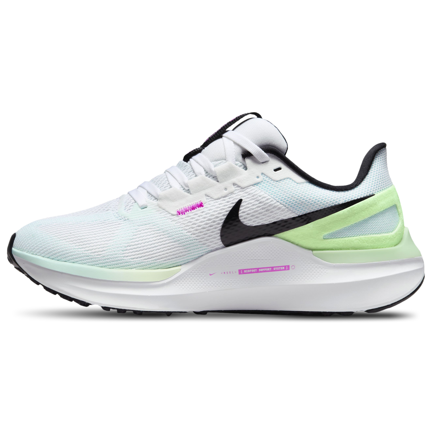 Nike Zoom Structure 25 - Women's - Black/White/Glacier Blue