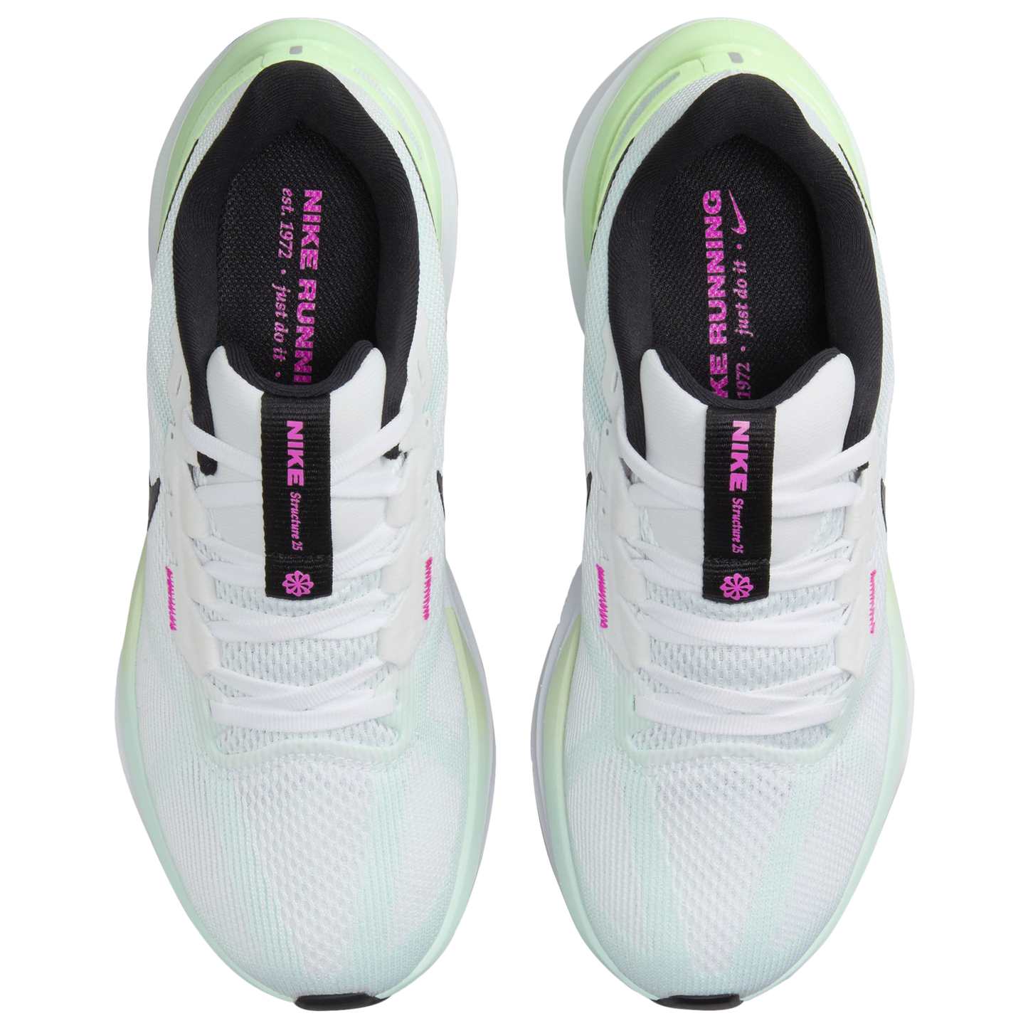 Nike Zoom Structure 25 - Women's - Black/White/Glacier Blue