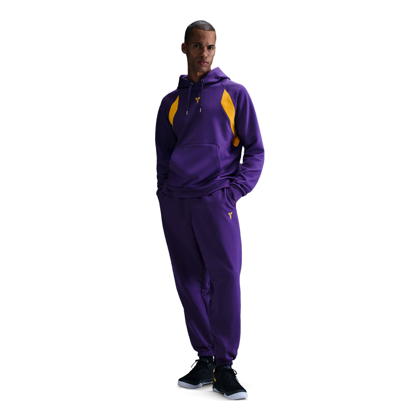 Nike Kobe Tech Fleece Fundamental Hoodie - Men's - Purple/Yellow