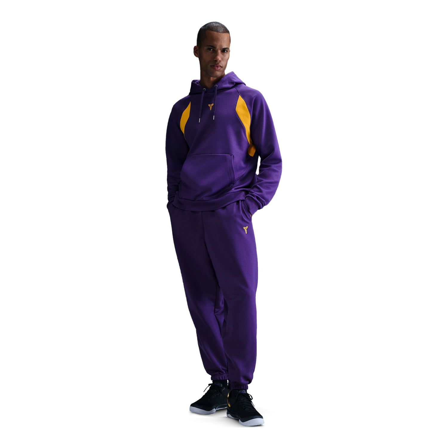 Nike Kobe Tech Fleece Fundamental Hoodie - Men's - Purple/Yellow