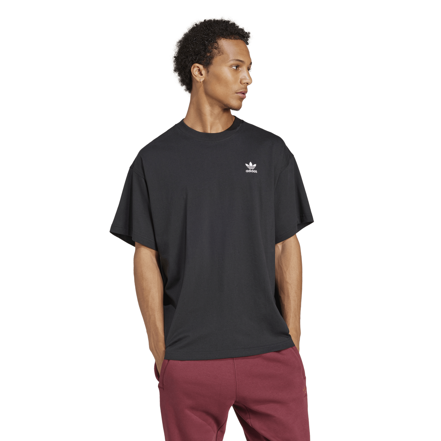 adidas Trefoil Essentials OS T-Shirt - Men's - Black/White