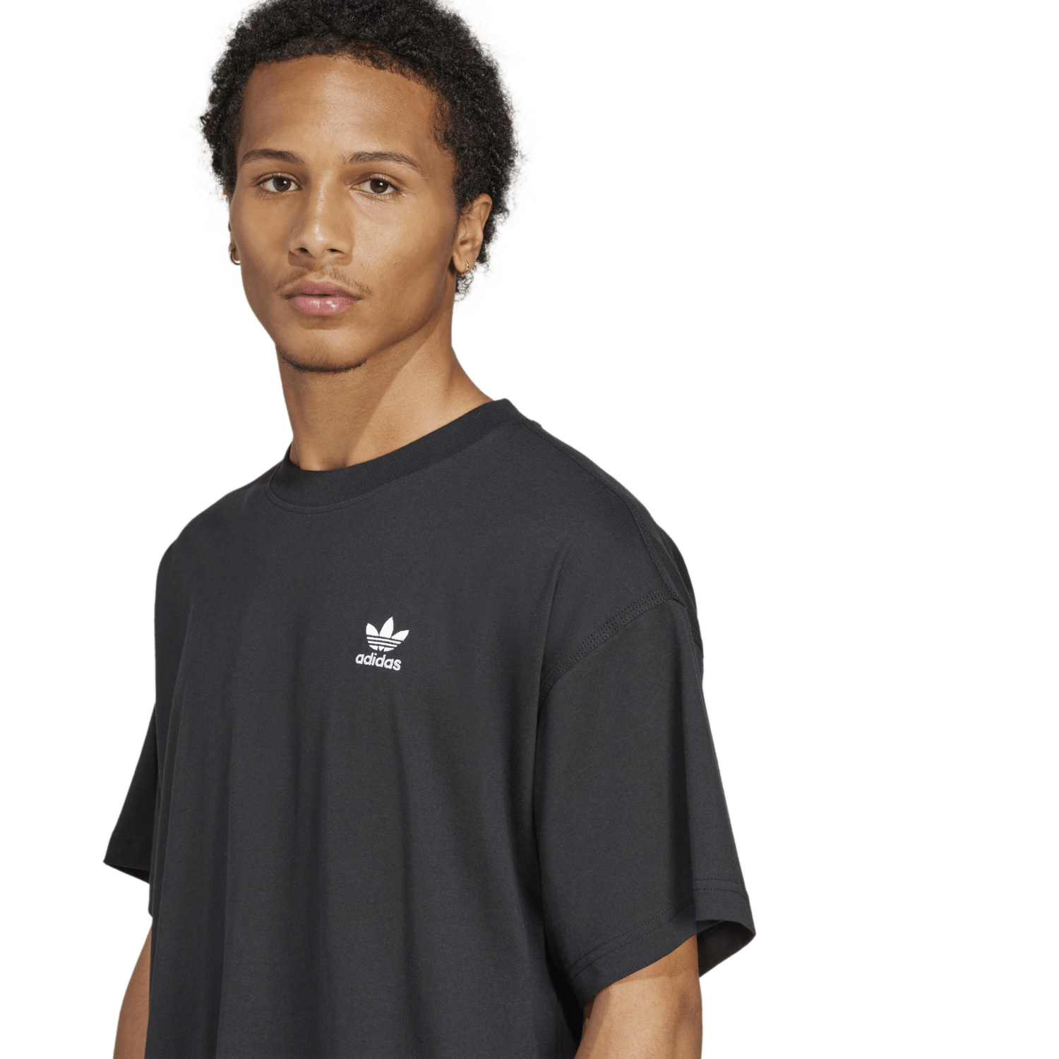 adidas Trefoil Essentials OS T-Shirt - Men's - Black/White