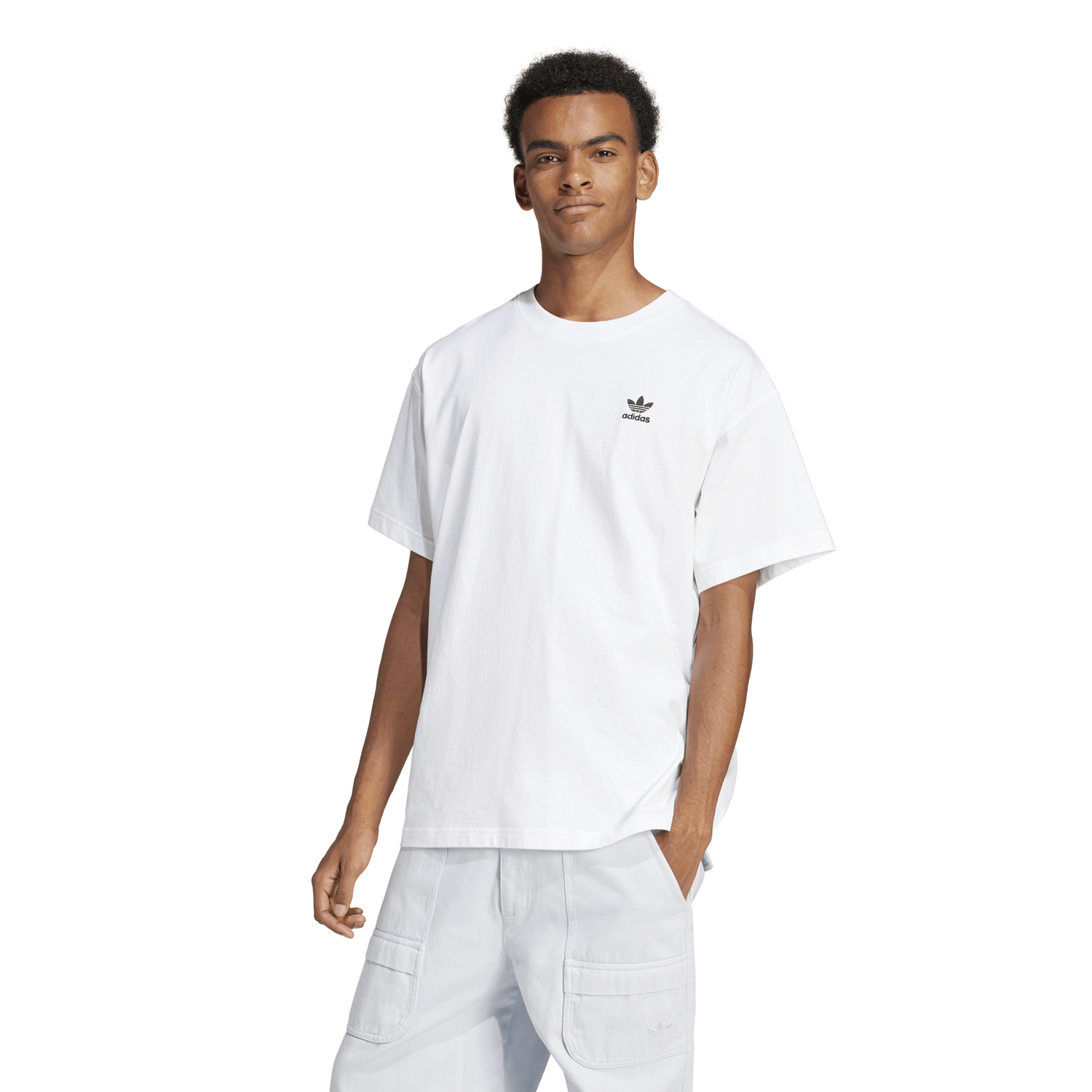 adidas Trefoil Essentials OS T-Shirt - Men's - White/Black