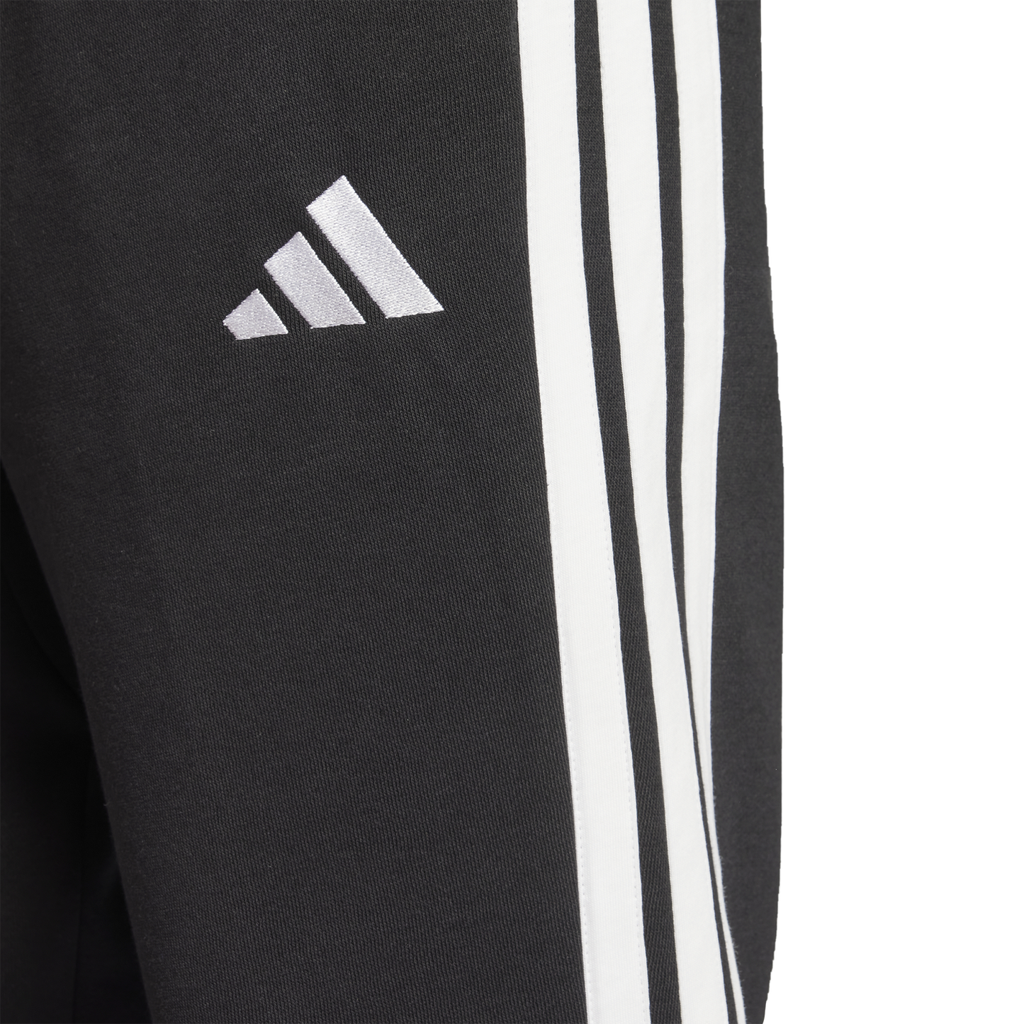adidas Essentials 3-Stripes Fleece Open Hem Pants - Men's - Black/White