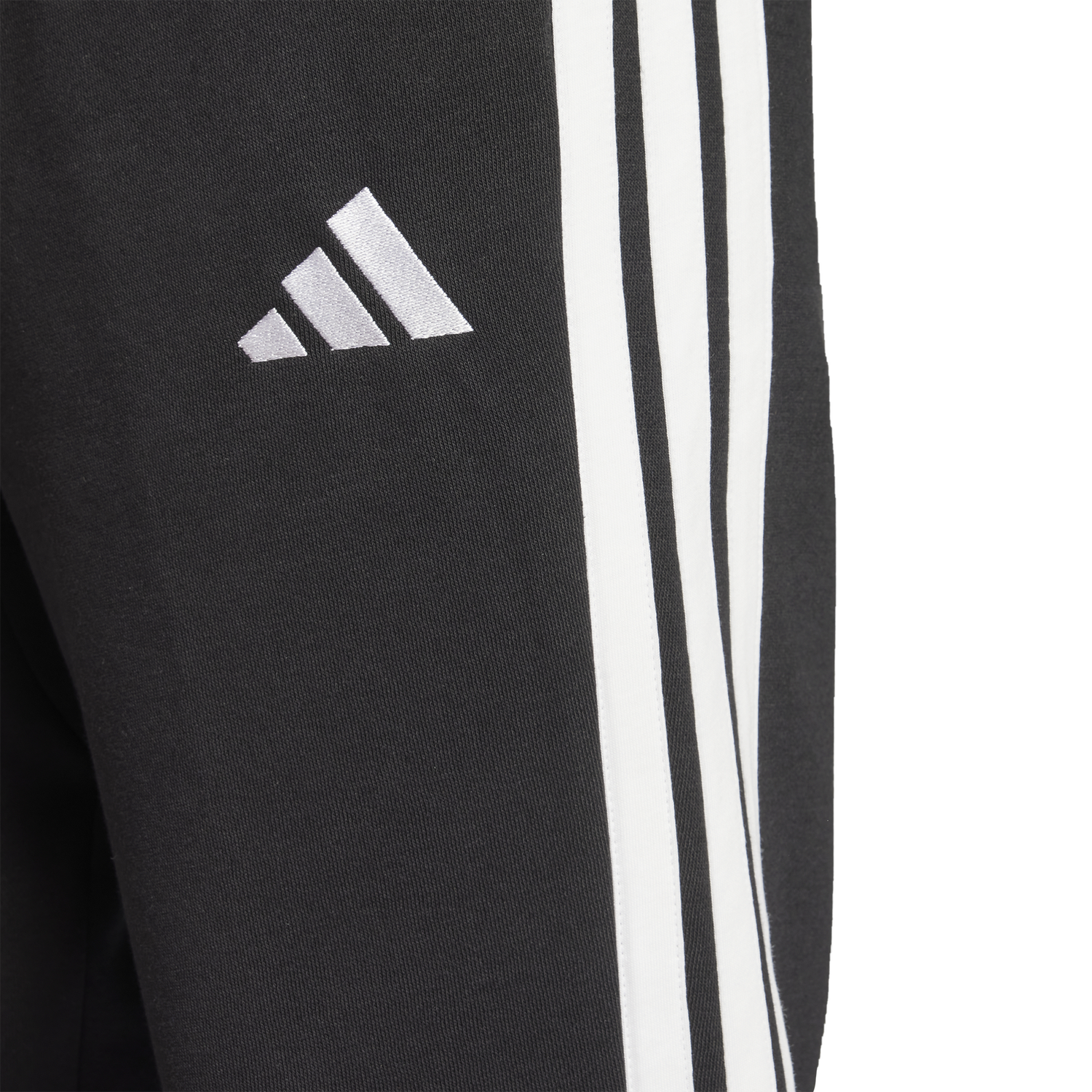 adidas Essentials 3-Stripes Fleece Open Hem Pants - Men's - Black/White