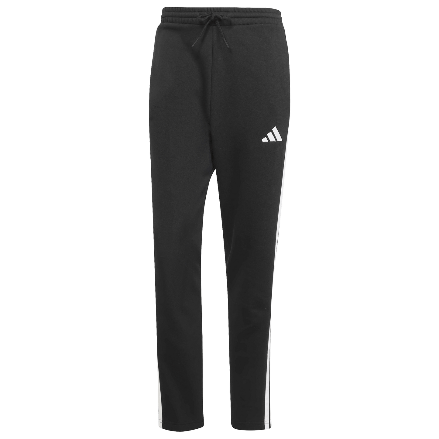 adidas Essentials 3-Stripes Fleece Open Hem Pants - Men's - Black/White
