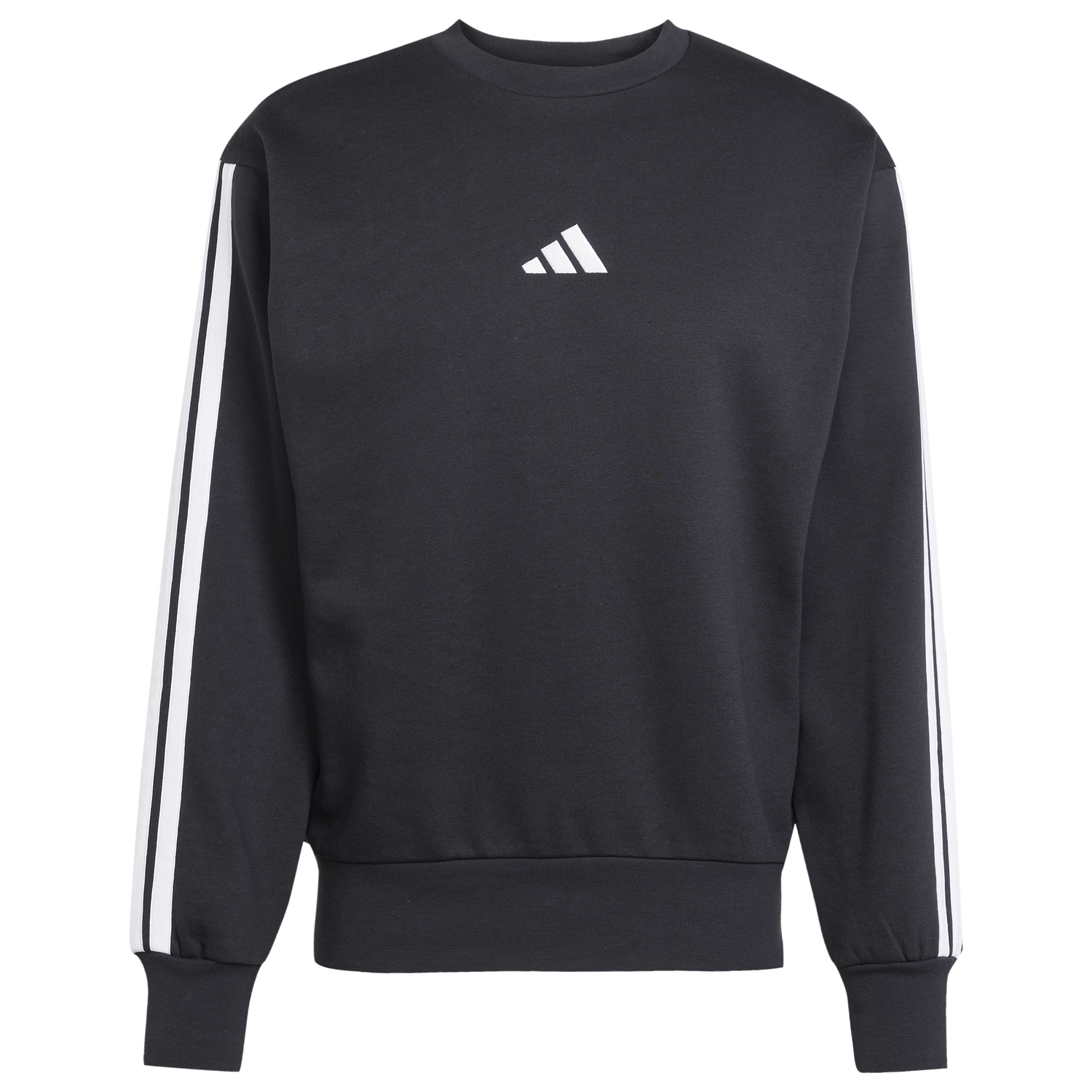 adidas Essentials 3-Stripes Fleece Sweatshirt - Men's - Black/White