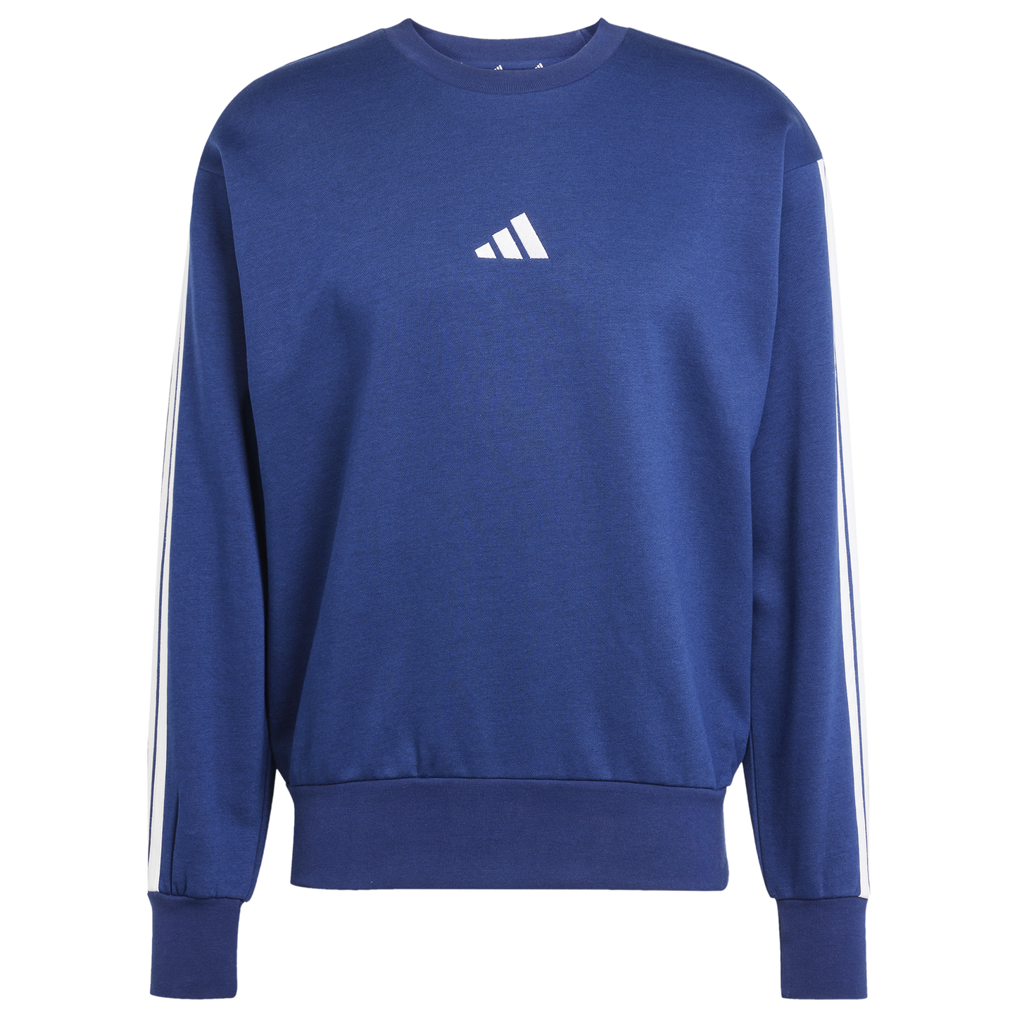 adidas Essentials 3-Stripes Fleece Sweatshirt - Men's - Dark Blue/White