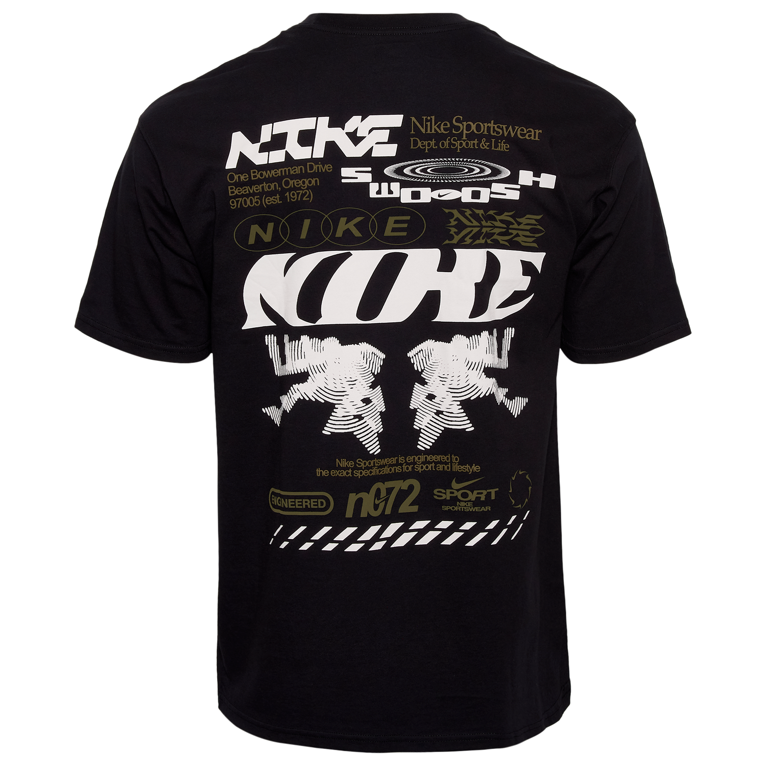 Nike NSW Loose Poster T-Shirt  - Men's - Black/White