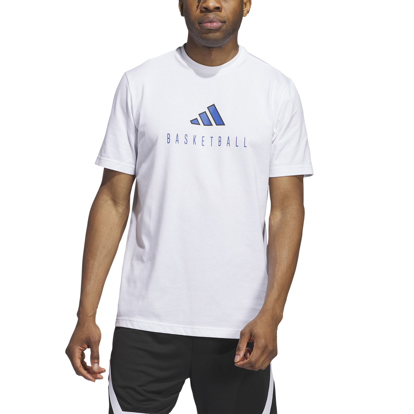 adidas Worldwide Hoops Logo Graphic Basketball T-Shirt - Men's - White