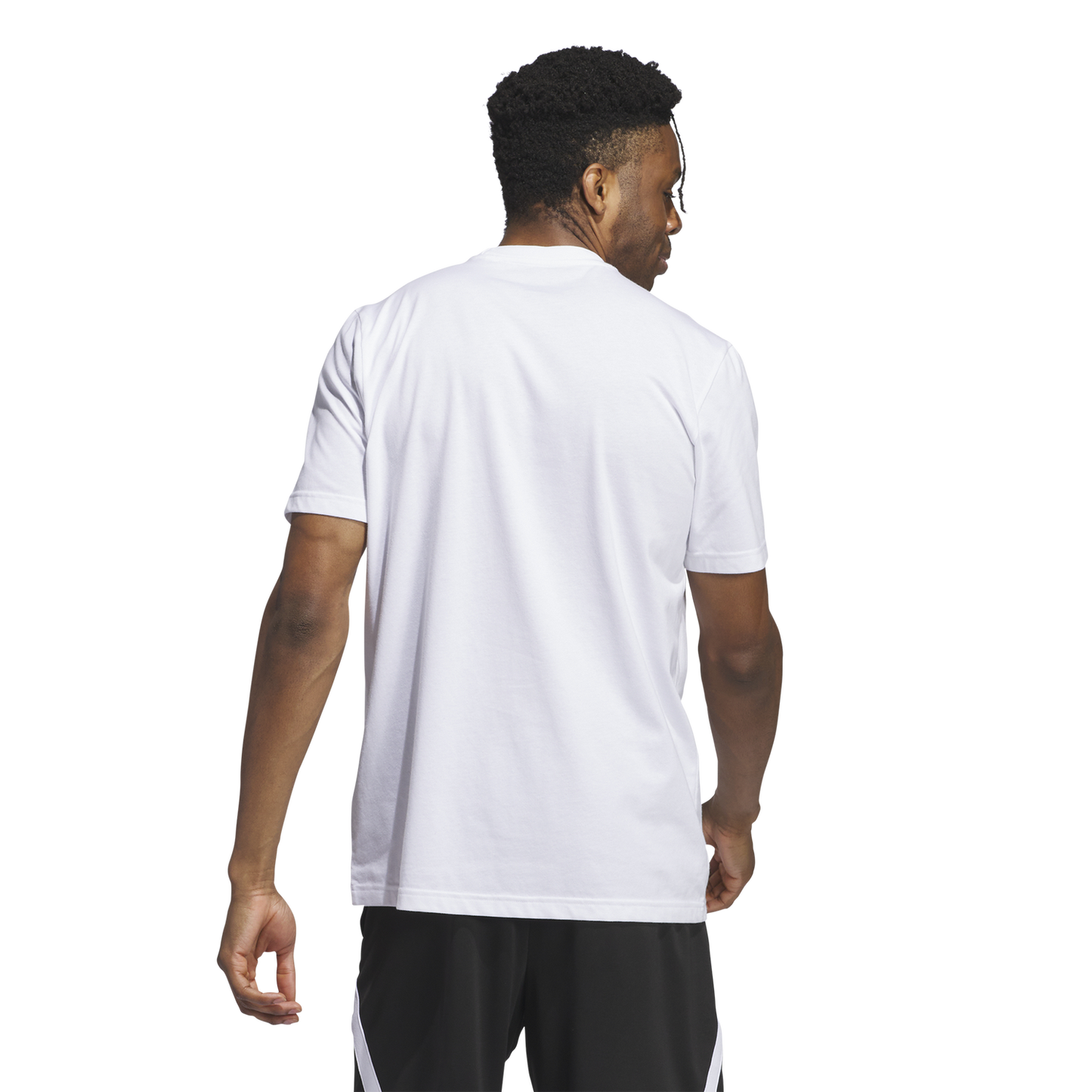 adidas Worldwide Hoops Logo Graphic Basketball T-Shirt - Men's - White