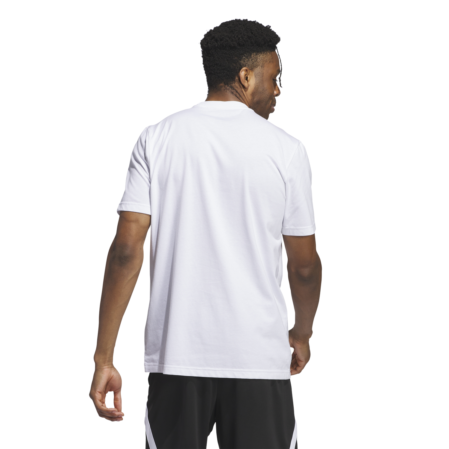 adidas Worldwide Hoops Logo Graphic Basketball T-Shirt - Men's - White