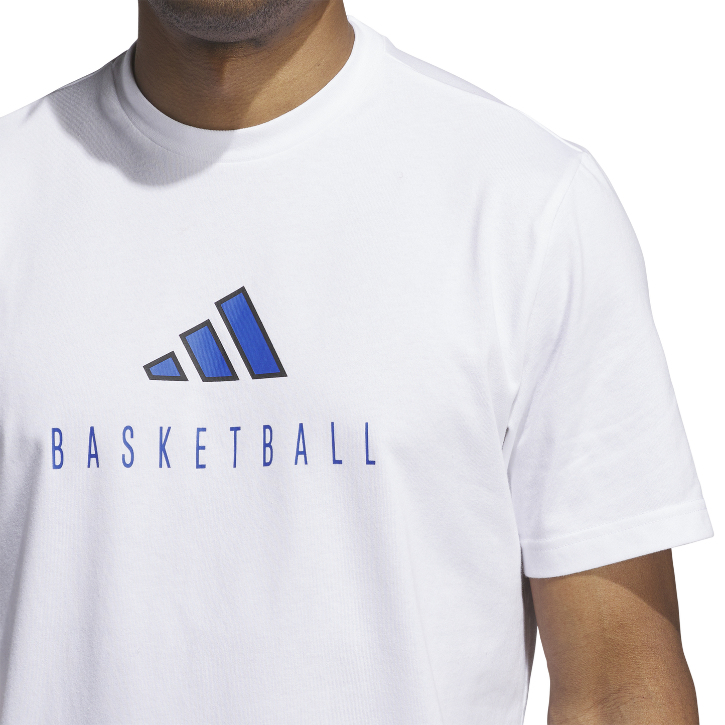 adidas Worldwide Hoops Logo Graphic Basketball T-Shirt - Men's - White