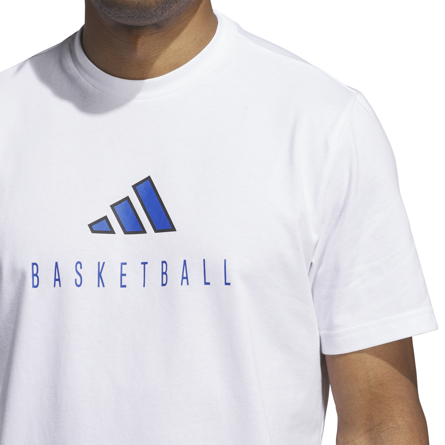 adidas Worldwide Hoops Logo Graphic Basketball T-Shirt - Men's - White