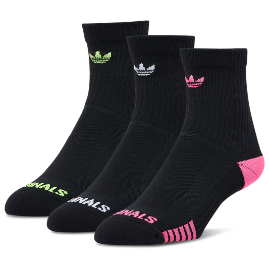 adidas Originals Trefoil 3 Pack Tech Quarter Socks - Men's - Black/Multi