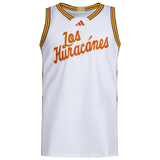 adidas NCAA F25 University Basketball Jersey - Men's - White/Collegiate Orange