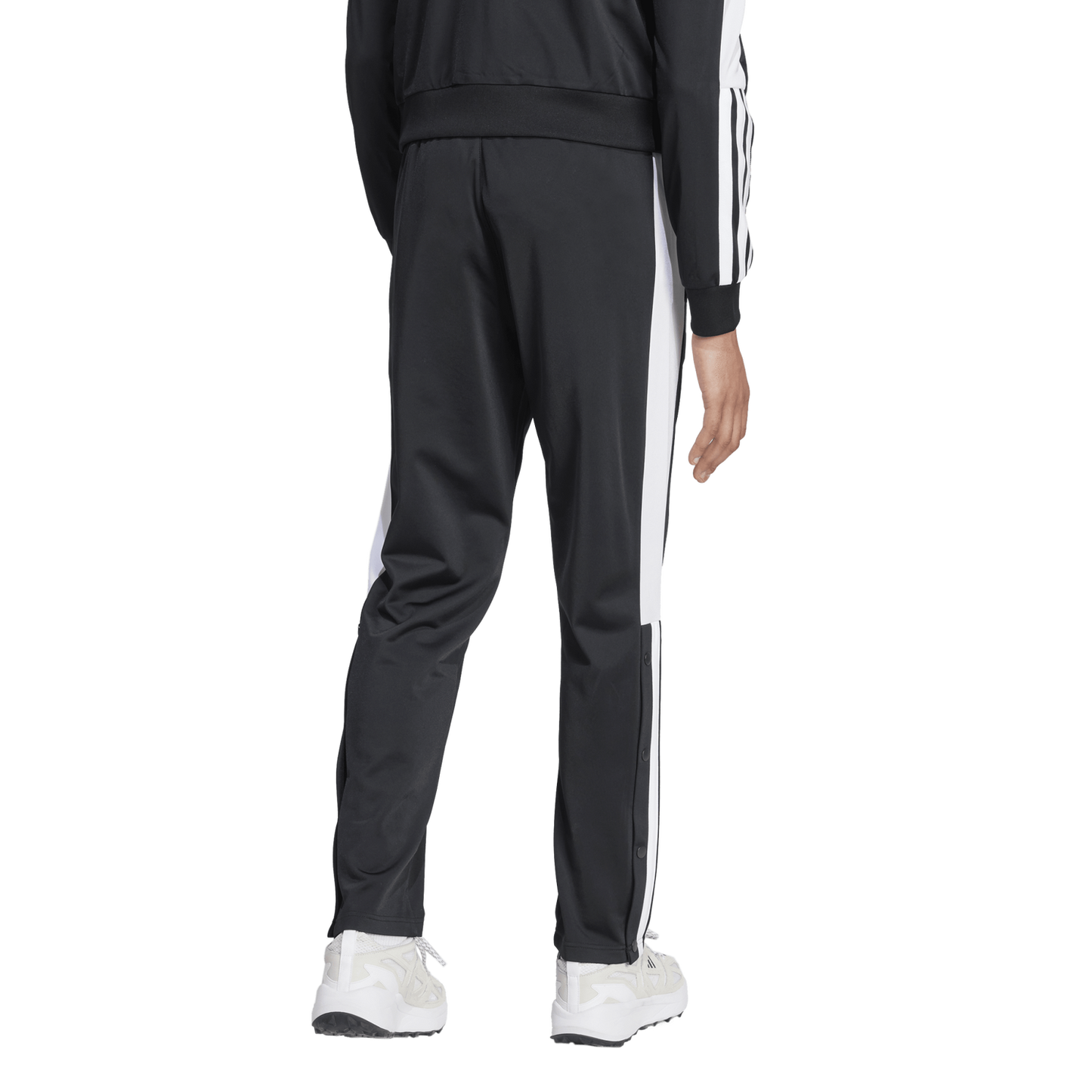 adidas 3-Stripes Colorblock Snap Pants - Men's - White/Black