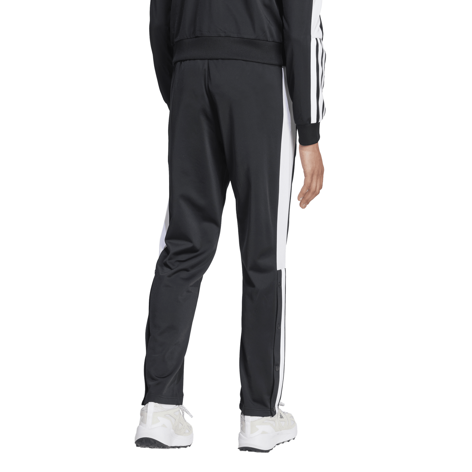 adidas 3-Stripes Colorblock Snap Pants - Men's - White/Black