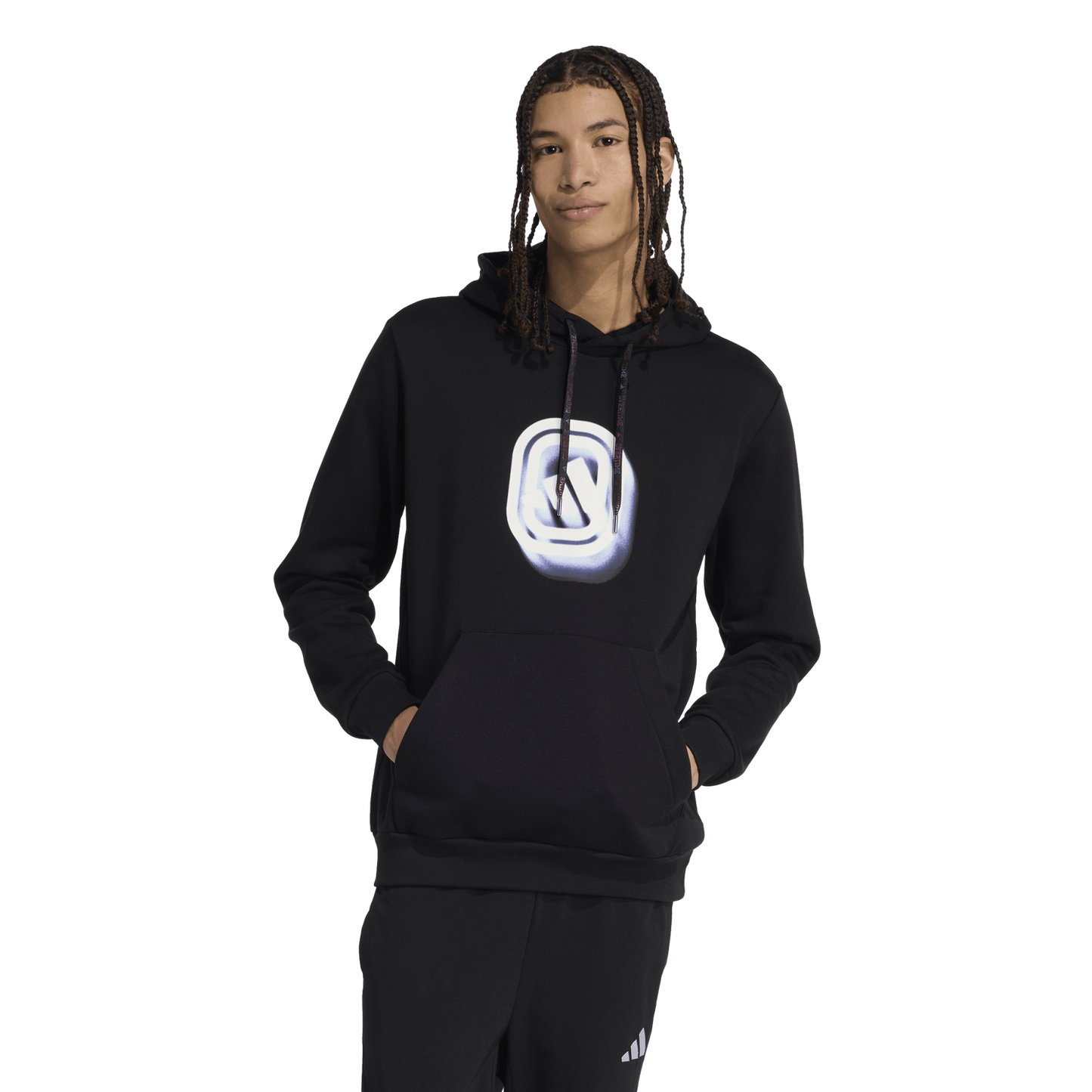adidas Overtime Hoodie - Men's - Black/Purple