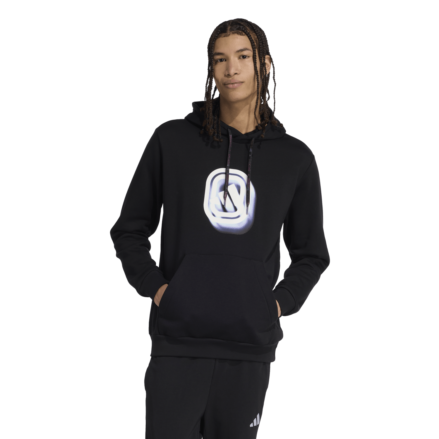 adidas Overtime Hoodie - Men's - Black/Purple